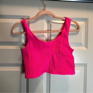Hot pink crop top